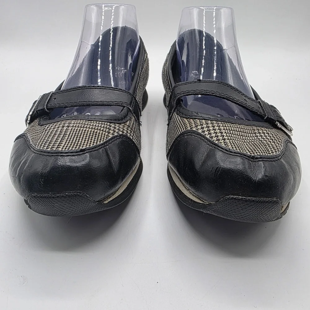 Fox Racing Mary Jane Shoes Women's SZ 8 Houndstooth Buckle Y2K Rare Moto Punk